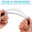10 Pack Clear Protractor Set, 6 Inch Plastic Geometry Tools, 180 Degree Measurement for School, Office, Classroom 3