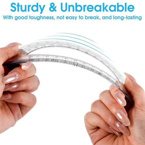 10 Pack Clear Protractor Set, 6 Inch Plastic Geometry Tools, 180 Degree Measurement for School, Office, Classroom 2