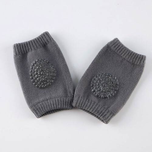 (Dark Grey) Baby Anti-Slip Knee Pads, Crawling Protector