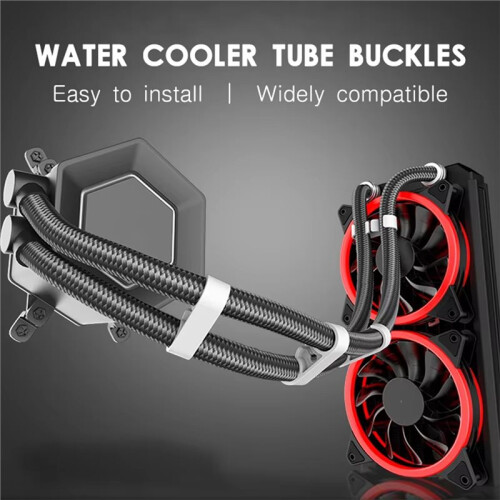 Universal Computer Water Cooler Tube Pipe COMB Arrange Fixed Buckle Clip PC DIY Accessory  Clips Black 1