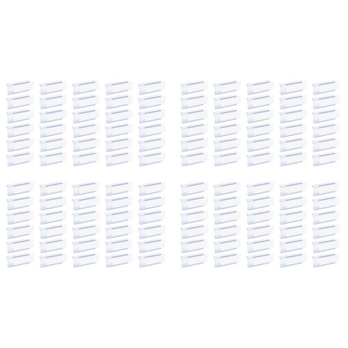 Wire Shelf Label Holders, 120 Pack Plastic Wire Shelf Label Clips with Label Paper Removable Wire Rack Label Holder