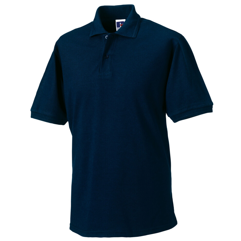 Russell (6Xl, French Navy) Mens Polycotton Pique Hardwearing Polo Shirt