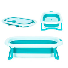 Bañera infantil plegable con desagüe Ecotoys verde