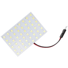 White 1210 SMD 48 LED Car Interior Dome Light Panel W T10 BA9S Festoon with 2 x Super Bright Car DRL Fog Driving Lamps