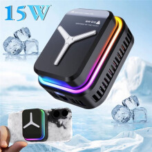 Refroidisseur de Téléphone Portable 15 W à Semi-Conducteurs avec Radiateur, Fixation Magnétique et Éclairage RGB pour Téléphones et Jeux
