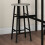 3 Piece Bar Table Set with 2 Stools, Grey 6