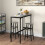 3 Piece Bar Table Set with 2 Stools, Grey 1