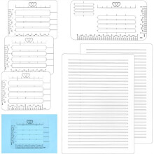 Plantillas de Esténcil de Líneas Rectas, Guía de Letras con Esténcil de Dibujo Lineal, Guía para Escribir Letras en Diarios de Papel y Cartulina.