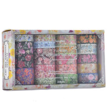 20 Rotoli di Nastri Washi, Fiori, Materiali per Journaling, Nastri Adesivi, Articoli Scolastici, Cancelleria, Scrapbooking, Nastri Decorativi A
