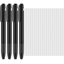 Intrekbare Gum en Navulling, Mechanische 3,8 mm Pen-Stijl Kunstgum voor Kunstenaars, Tekenaars, Studenten en Leraren, 4 Stuks