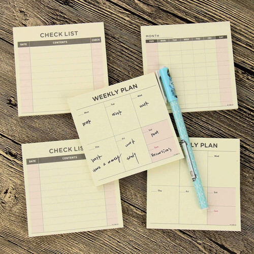 Haven Weekly Check List Pad for Tasks, Goals, Notes, Meals & Reminders 1