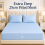 (Light Blue/ Sky Blue Fitted Sheet	) Double Fitted Sheets Extra Deep Bed Sheet 25cm 1