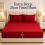 (King) Deep Fitted Sheet Single Double King Super King Size Microfiber Red Bed Sheets 1