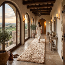 (60cm x 220cm (2ft x 7ft 3")_Runner, Beige Shaggy Rugs) Fluffy Rug Non-Slip Shaggy Rugs Living Room Carpet