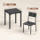 3-piece space-saving Kitchen table and chair set 3