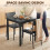 3-piece space-saving Kitchen table and chair set 7