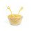Posate per servire Pasta Monsters - PA Design - Giallo - 1