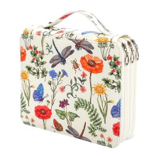 FäRgat Pennfodral med Dragkedja Kapacitet Polyester Pen Organizer PennhåLlare för Student eller Artist A