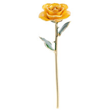 24K Goldplattierte Rose gelb Ständer