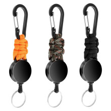 3er-Pack Einziehbarer Schlüsselanhänger, Robustes, Einziehbares Schlüsselband, Ausweishalter, Einziehbarer Clip, Einziehbarer Schlüsselanhänger