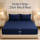 (Navy, S.King) Fitted Bed Sheet Luxury Extra Deep 25cm Single Double King Super King Sizes 1