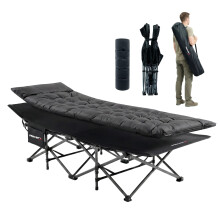 MoverX Camping Bed Single with Thick Mattress - Capacity 160kg