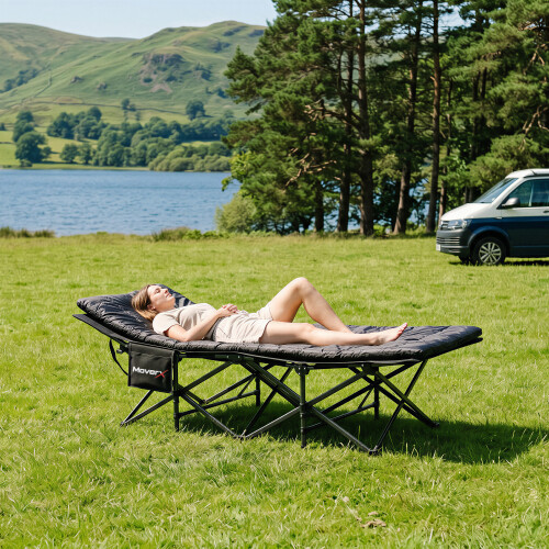 MoverX Camping Bed Single with Thick Mattress - Capacity 160kg 1