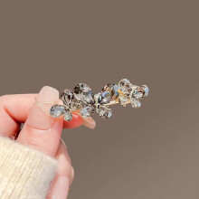 (Gray) Women\'s Metal Strawberry Hair Clip - Durable & Cute