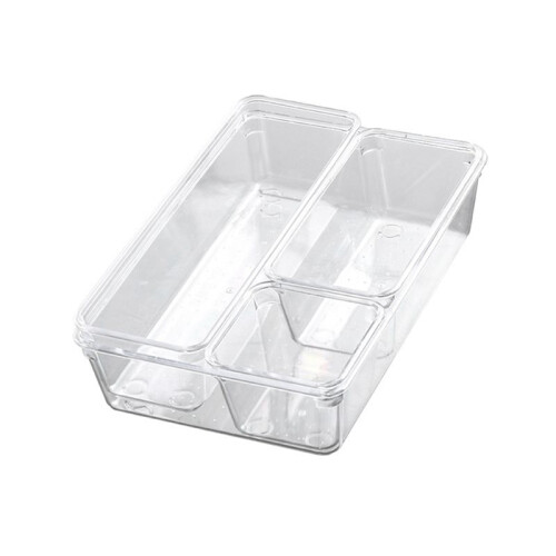 4-Pack Premium Acrylic Drawer Organizer Trays Crack-Resistant, Multi-Use Trays