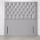 (Gery Plush, Small Double 4ft) Plush 54" Chesterfield Headboard for Divan Bed 1
