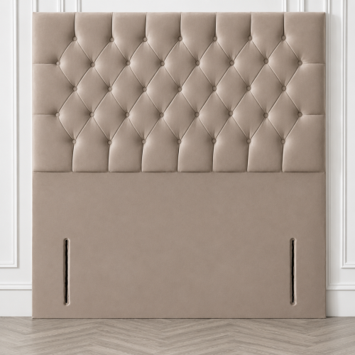 (Gery Plush, Double 4ft6") Plush 54" Chesterfield Headboard for Divan Bed 2