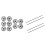 10Pcs Main Gear for  with 4Pcs Carbon Fiber Tail Boom Support Rods 2
