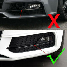 Rechts Chrome Auto Voorbumper Mesh Mistlamp Cover Honingraat Grill Grille Cover voor S5 A5 S-Lijnen 2013-2016