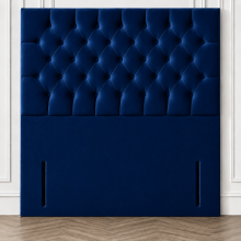 (Gery Plush, King 5ft) Plush 54" Chesterfield Headboard for Divan Bed