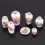 Dollhosu Miniatyr Modern Keramisk Porslinsrosvas 14St 9