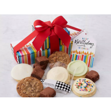 Wine Country Gift Baskets Birthday Wishes Gift Stack - Cookies and Brownies