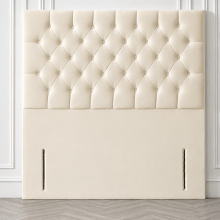 (Silver Plush, King 5ft) Plush 54" Chesterfield Headboard for Divan Bed