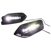 2 Peças de Luz Diurna LED para HRV HR-V Vezel 2018 2019 2020 2021, Seta Amarela, Decoração de Farol de Neblina para Carro