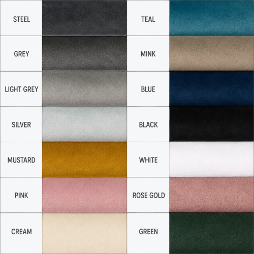(Gery Plush, Super King 6ft) Plush 54" Chesterfield Headboard for Divan Bed 2