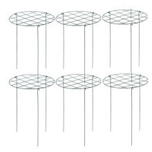 Kit com 6 Gaiolas e Suportes para Peônias - Suporte para Crescimento de Plantas - Anel de Suporte para Peônias para Plantas Externas