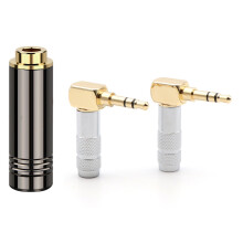 3.5Mm L Shape Jack 90 Degree Angle Audio Audio Plug with Female Jack Audio Plug Earphone 4.4mm 5 Pole Adapter Wire