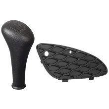5 Speed Car Gear Shift Knob Lever with Right Front Bumper Lower Grill Fog Light Cover for - W211 E500 03-06