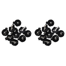 CR2016 2025 2032 Coin Cell Button Battery Holder Socket Black 20 Pcs