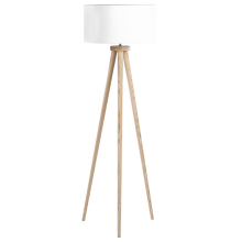 Floor Lamp NITRA Oak Wood White
