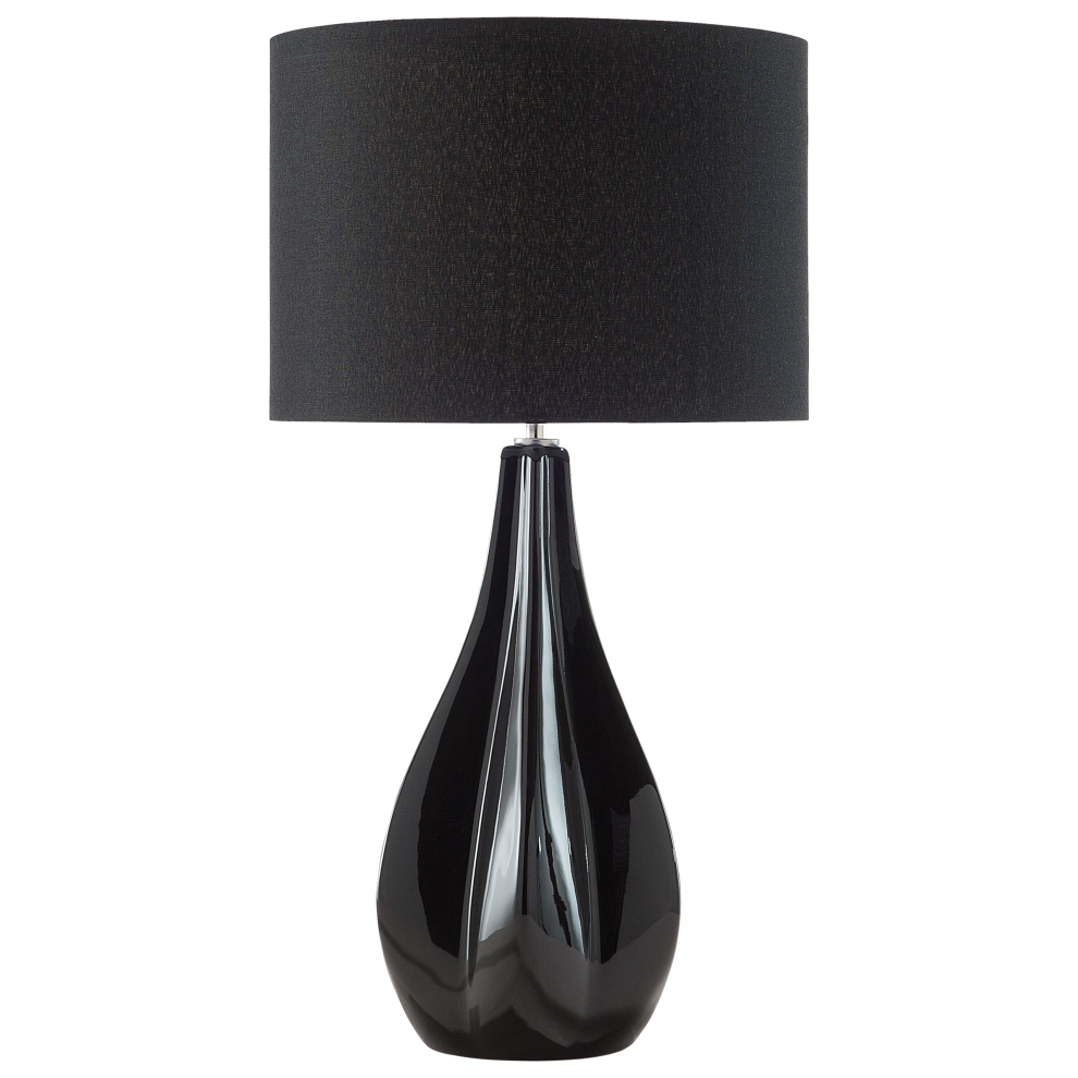 Beliani Table Lamp Santee Porcelain Black
