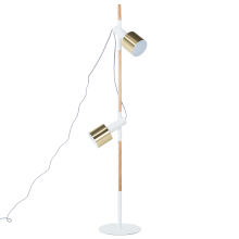 Floor Lamp OWENS Adjustable Ash Wood White
