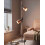 Beliani Floor Lamp OWENS Adjustable Oak Wood Black 3