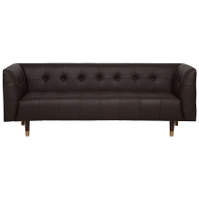 Sofa 3 Seater BYSKE Leather Dark Brown