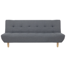 Sofa Bed 3 Seater ALSTEN Fabric Dark Grey