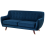 Beliani Sofa 3 Seater BODO Velvet Navy Blue 4